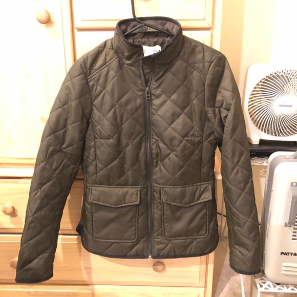 H&M Jackets & Coats Hms Olive Green Quilted Jacket Poshmark